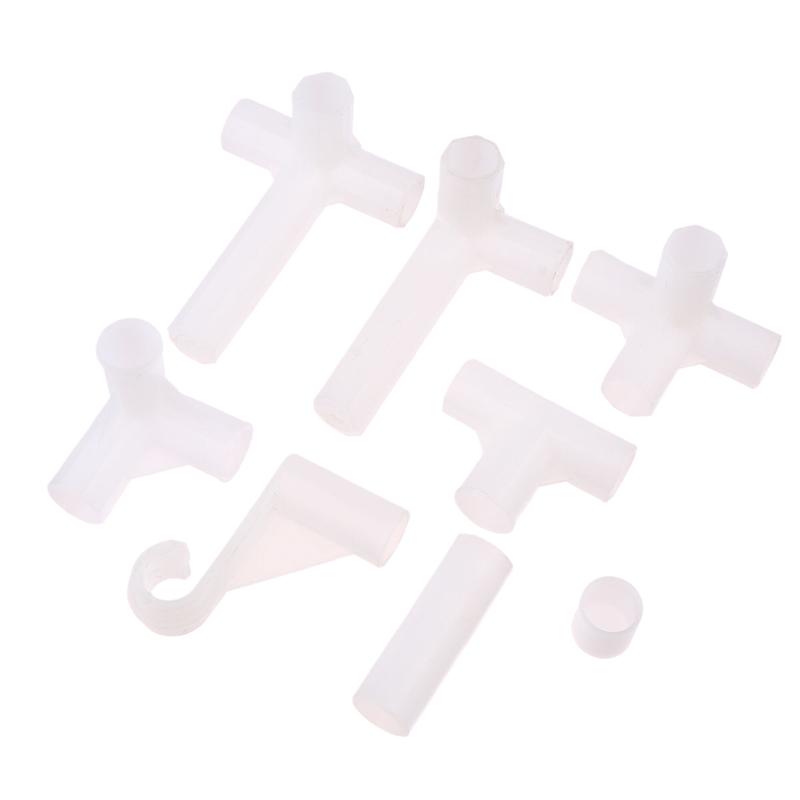 2Pcs Id13Mm Four Five Way Joint Pipe Adapter,Shelf Wardrobe Hook Fittings Plant Support Connector,Garden Watering Irrigation
