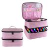 Nail Polish Storage Bag Essential Oil Bag Cosmetic Nail Care Kit Nail Care Tool Storage Box Double Layer 30 Compartment LIJIAO