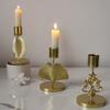 Iron Taper Candle Holder Unique Leaf Candle Stand For Wedding Dining Table And Party Decoration
