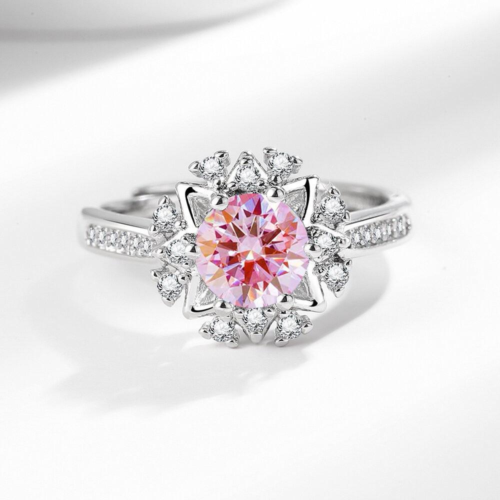 2026 European and American Jewelry Inlaid Zircon Ring Open Jewelry Women's Jewelry Trend Ring