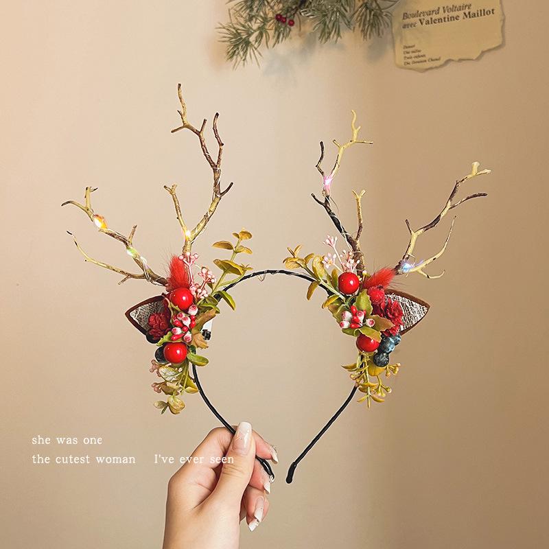 Women's Christmas Plush Hat Headband Hair Accessories