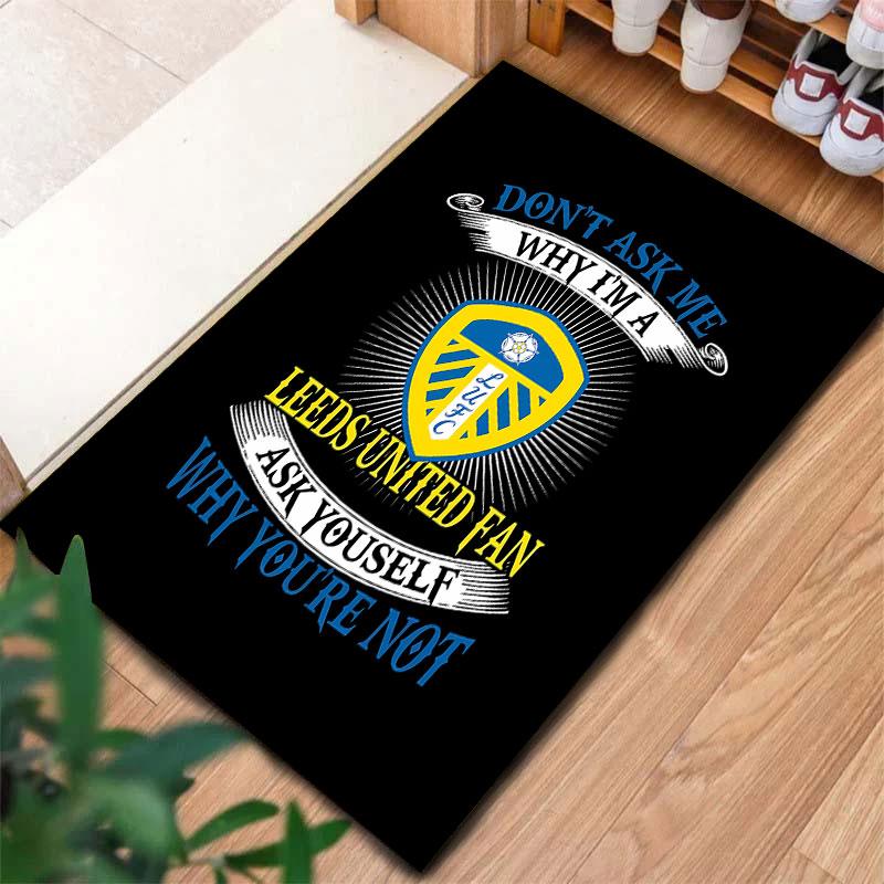 Leeds United Football Club Carpet Rug for Living Room Bedroom Home Sofa Decoration,Kids play Non-slip Floor Mat