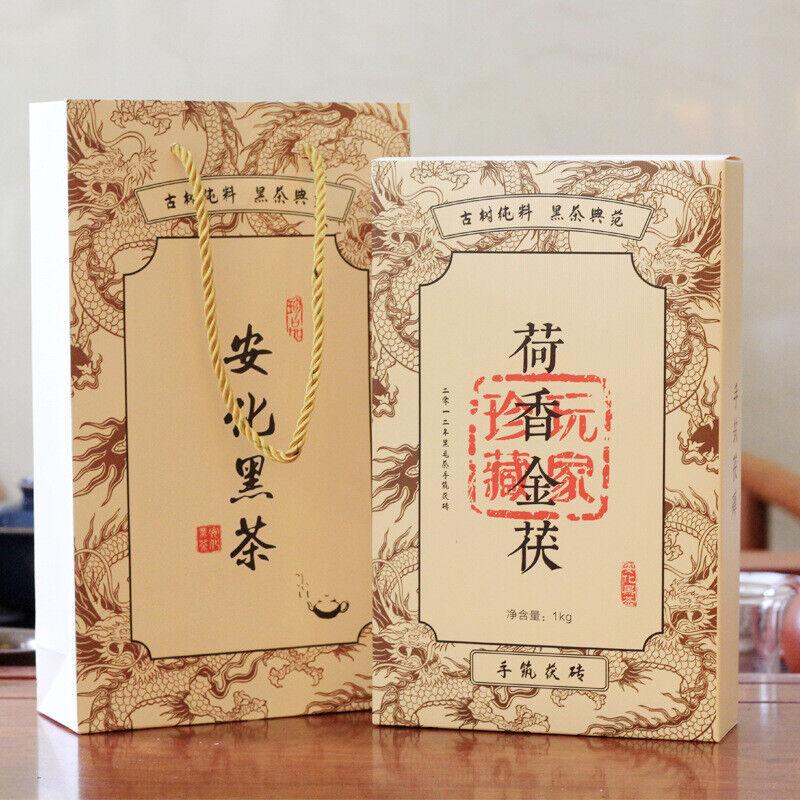 Råvara Gammalt Tebricke Anhua Svart Te 1000g Gyllene Blomma Handgjord Verandate