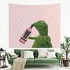 VIKAMA Pink Tapestry Adorable Frog Plush Tapestry Bohemian Style Wall Hanging Perfect For Living Room Bedroom Dorm Decor