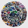100 Animated Monster Truck Stickers: Warcraft War Machine & Big Foot Designs for DIY Decor On Water Cups, Phones, Laptops