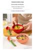 Chinese Style Ceramic Bowl Set: High-Foot, Large Capacity for Rice, Soup, Fruit; Includes Children's Bowl and Spoon