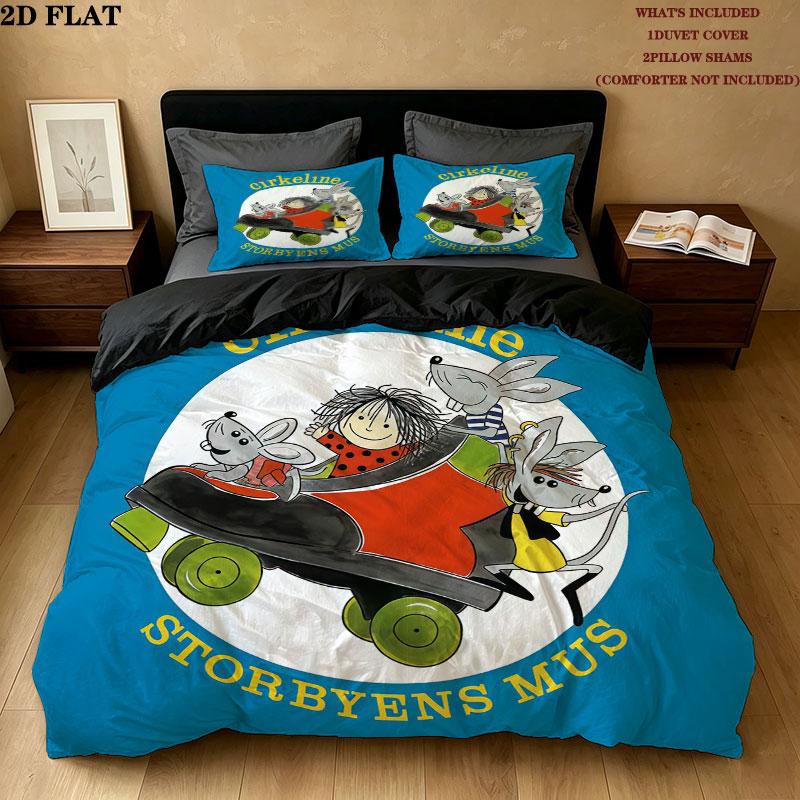 Cirkeline Bedding Quilt Set Quilt Cover Pillowcase Home Decoration Birthday Gift (1 * Duvet Cover + 2 * Pillowcase, Without Core)