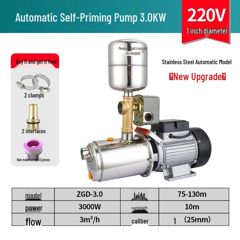 Fully Automatic 220V Self-Priming Booster Pump for Well and Tap Water