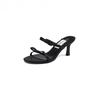 Mode 2025 Luxus Sommer Damen Hausschuhe Mode Elegant Offene Zehen Schmetterlingsknoten Pantoletten Schuhe Damen Outdoor Hoher Absatz Sandalen