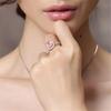 New High-end Luxury Princess Rectangular Zircon Necklace Ring Earrings