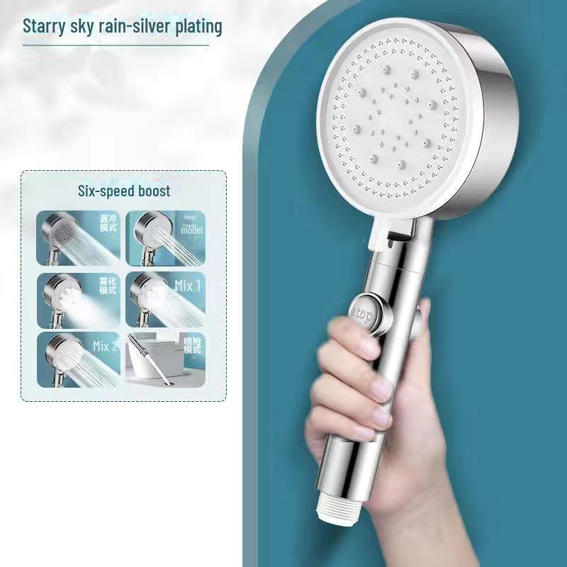 Hochdruck-Turbo-Duschkopf-Set mit großem Wasserausstoß