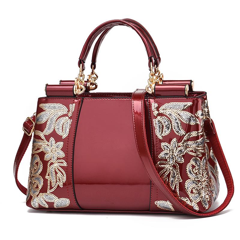 Ladies' 2026 Patent Leather Shoulder Bag: Elegant European & American Style Handbag & Crossbody for Women.