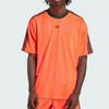 Adidas Originals Jacquard Pattern Striped Loose Short Sleeve T-Shirt Men Tops Orange JW5881