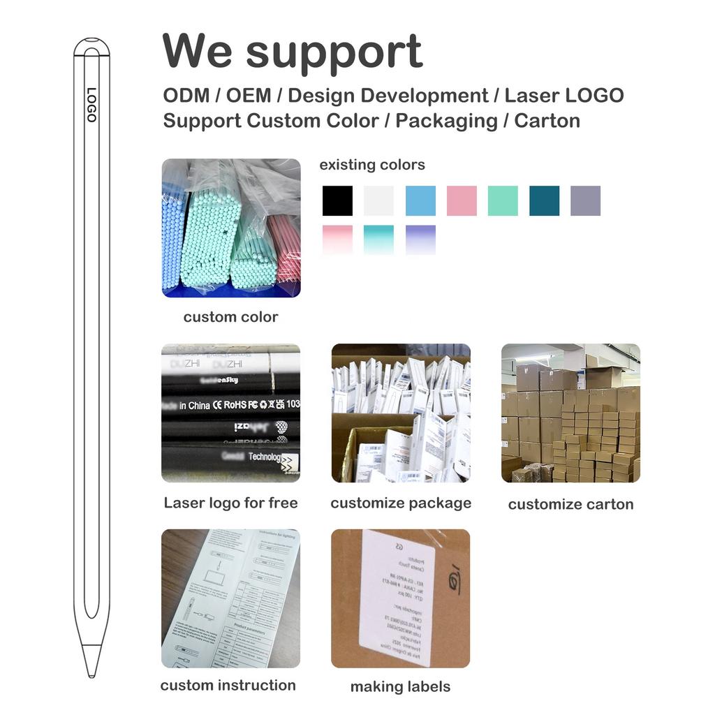 Fabrik-Beliebter Stylus für iPad 2018-2024 Stift für Apple Pencil Magnetische Handflächenerkennung Touch-Stift Lade Zeichen Schreibstift