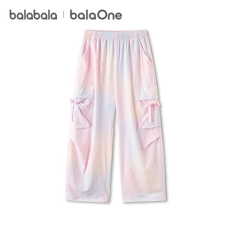 Balabala Girls Summer Thin Cargo Pants 170