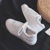 Fashion Comemore White Women's Sneakers 2025 Spring Autumn Lace-Up Casual Platform Leather Sports Shoes Students Flat Bottom Board Shoe