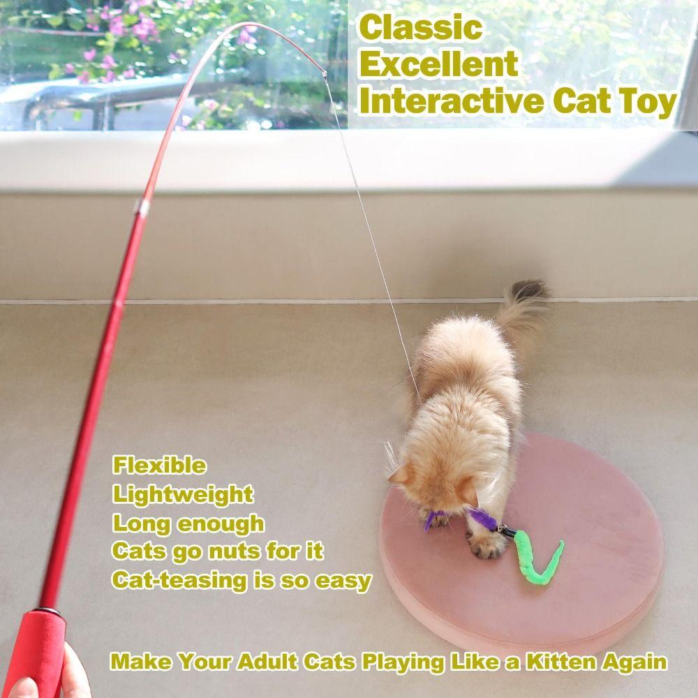 12/14/20PCS Sisal Mouse Funny Cat Stick Interactive Cat Supplies Cat Toys Interactive Play