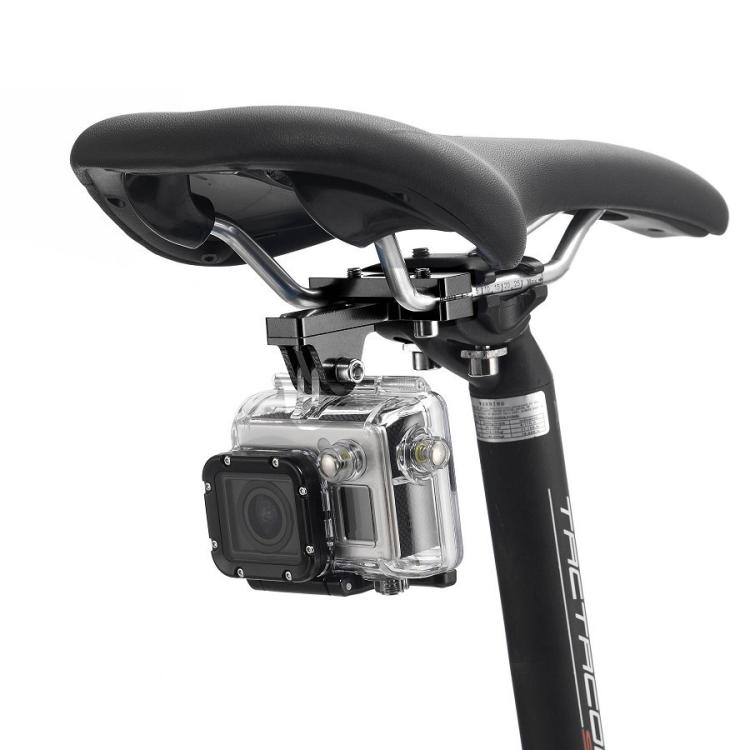 PULUZ Алюминиевый сплав Крепление для сиденья велосипеда для GoPro, Insta360, DJI и других экшн-камер чёрный