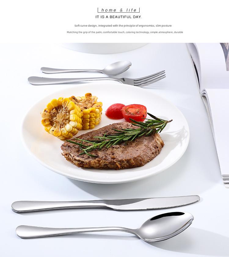 Nerezová 24dílná sada příborů: Dárková krabička s nožem, vidličkou a lžící