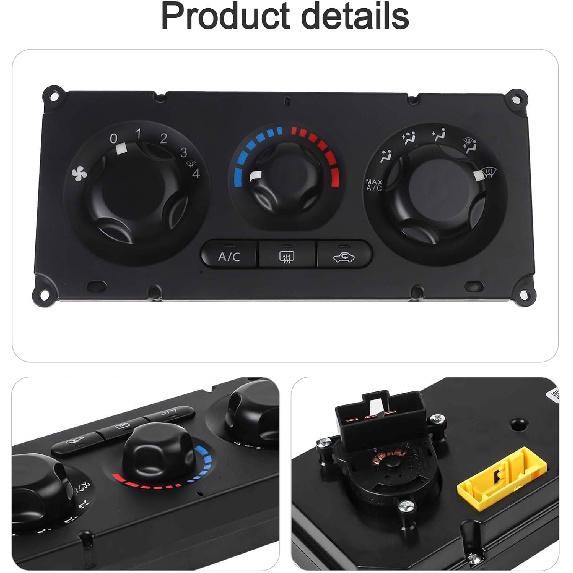 Air Conditioner Switch for Nissan for Frontier for Navara-D40 2007-2012 AC Heater Control Switch 27510-JS60B Direct Replacement Front Dashboard