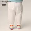 Teenie Weenie Kids Little Bear Boys' Embroidered Cotton Carrot Trousers