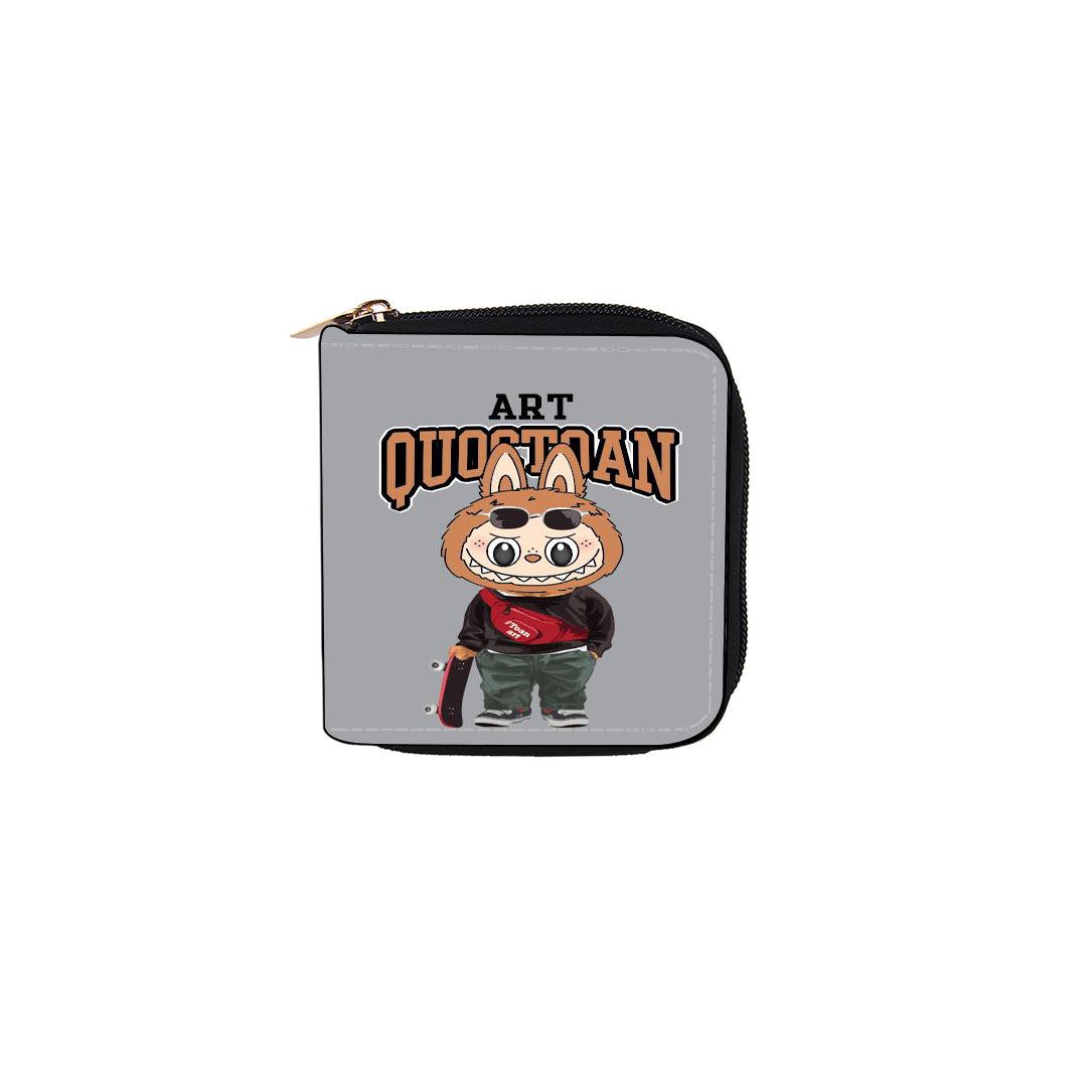 

Cartoon la cloth cloth short zipper small wallet wallet children s bag clutch bag