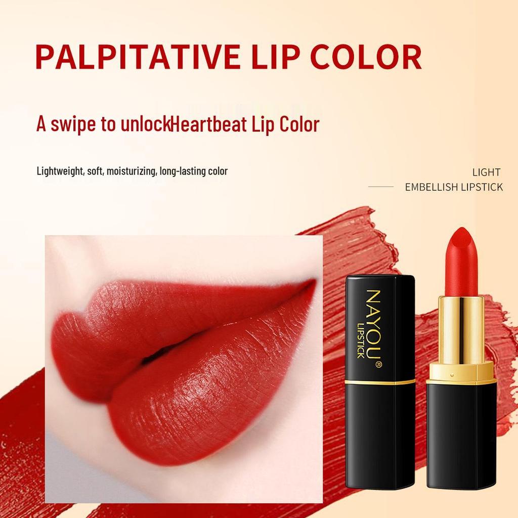 Na You Little Black Tube Lipstick: TikTok-Style, Light, Moisturizing, Non-Transfer, Waterproof, and Sweatproof for Students and Parties.