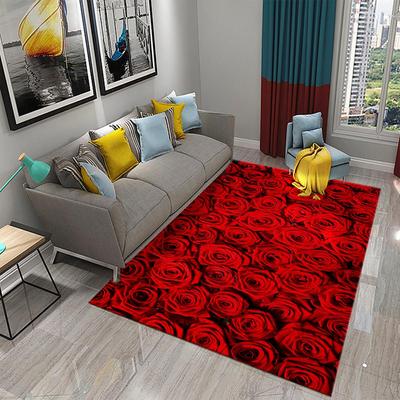 Multicolor Rose Flower Carpet for Lovers Bedroom Decor Rugs Living Room Carpet Kitchen Bedroom Door Entrance Non-slip Carpets