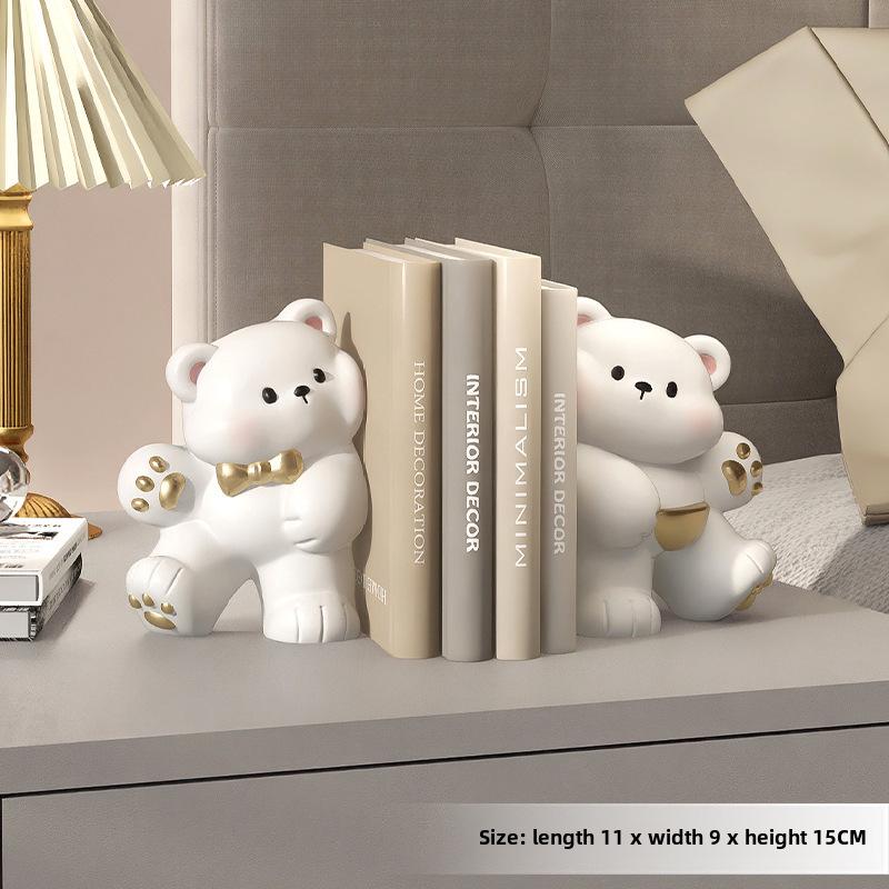

Держатель для книг Исцеляющий медведь : Небольшое украшение для гостиной, веранды, тумбы под телевизор, домашнего декора, детской комнаты, кабинета, настольной подставки для книг.