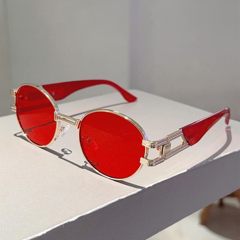 Vintege Oval Sunglasses Men New in Fashion Gradient Casual Shades Women Ins Trendy Brand Design Outdoor Decor Sun Glasses