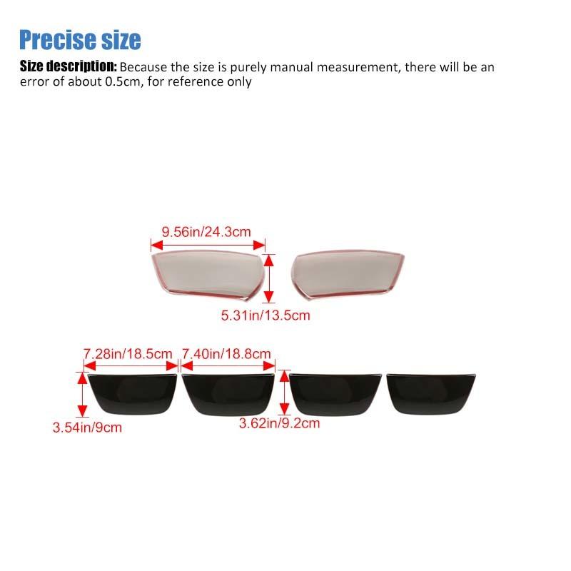 Headlight Protective Film Tail Light Decoration Lamp Cover Sticker For For Chevy Camaro 2010-2013 Exterior Accessoriess Smocked Black