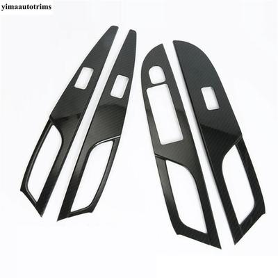 Armrest Window Glass Lift Button Panel Cover Trim Fit For Suzuki Sx4 S-cross 2014 -  Carbon Fiber Look Accessories Interior