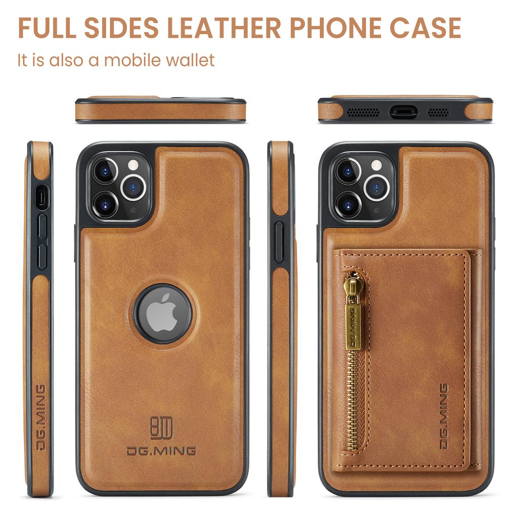 DG.MING M5 Series For iPhone 11 Pro Case Detachable Magnetic Leather Phone Cover with Card Slots