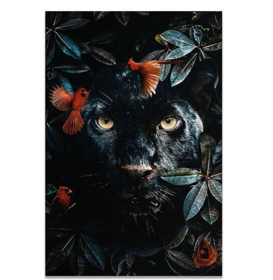 Nordic Flower Animal Mural Tiger Lion Zebra Poster And Print Mural Living Room Canvas Modern Classical Decorative Painting