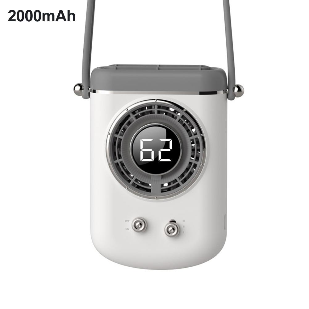 Comfortable Cooling Wearable Fan Portable Cooling Fan Fan With Led Display Feature Multi Functional Fan Lightweight And Portable
