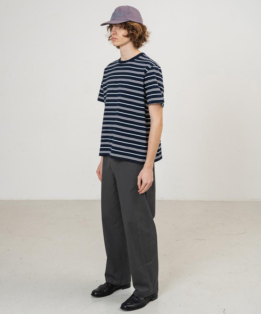 SHIRTER Fine Stripe T-Shirt (Stripe Navy)