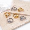 European Titanium Steel Gold-Plated Geometric Open Ring for Women - Fashionable Luxury Style