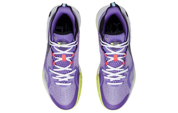 LiNing YuShuai 16 Cushioning Anti-Slip And Wear-Resistant Mid-Top Basketball Shoes Purple Yellow ABAS053-2