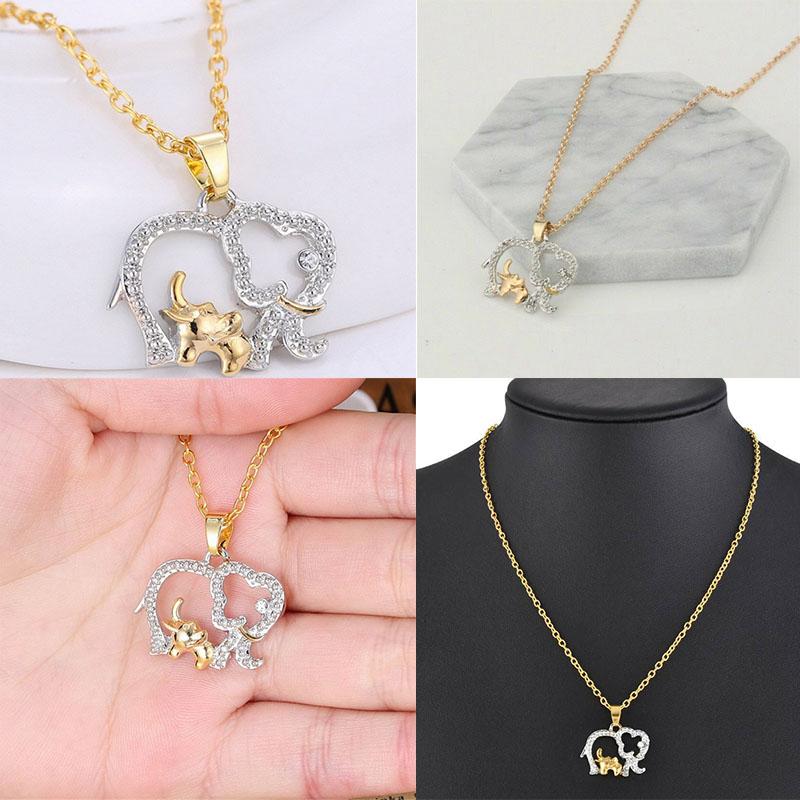 Buy Baby And Mom Dad Elephant Necklace 