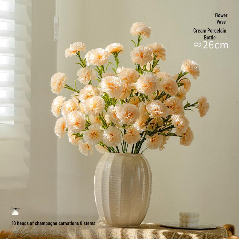 Luksusowy Bukiet Goździków Sztuczne Kwiaty jako Centralny Element Dekoracji Salonu lub Stołu Jadalnego