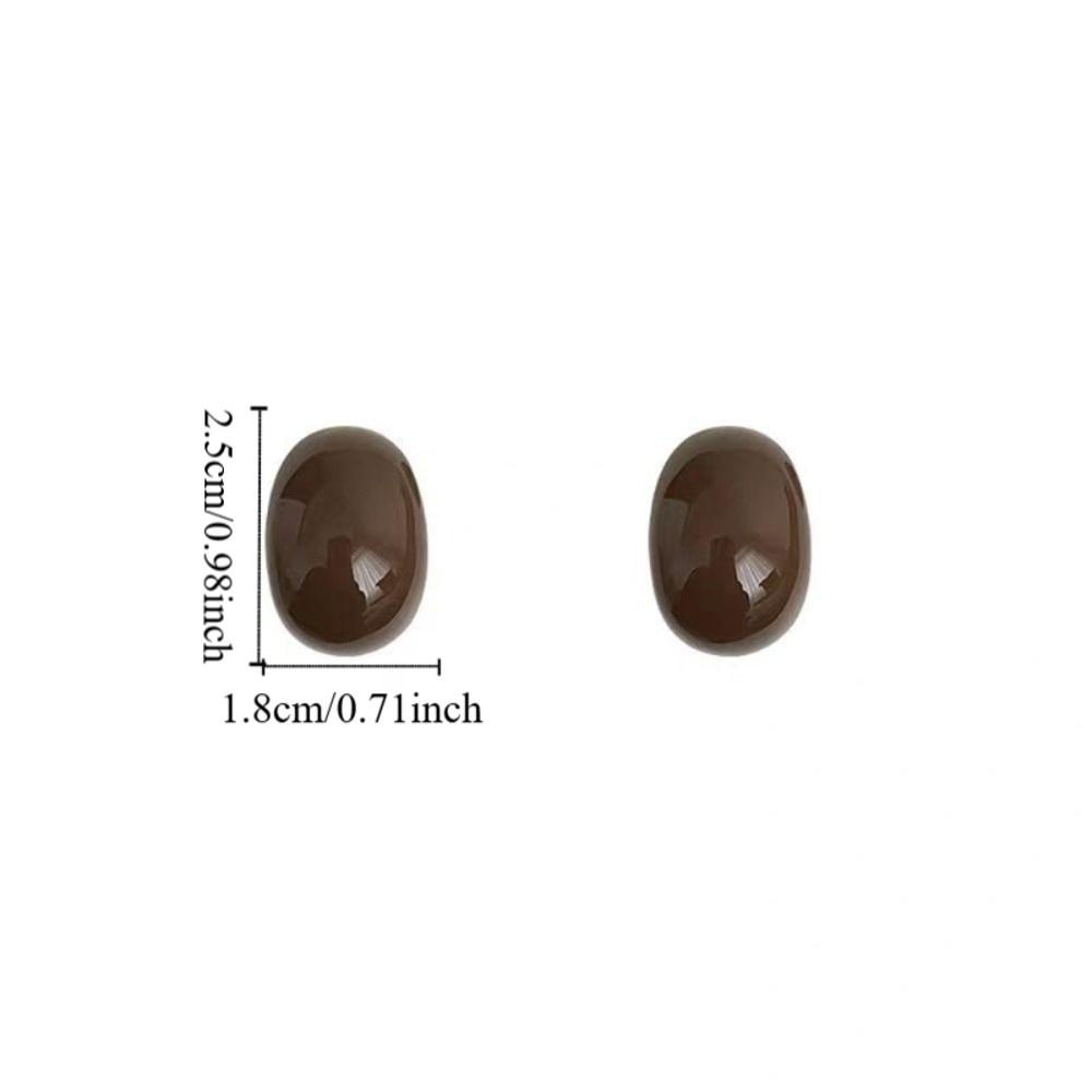 Exquisite Semi-Circle Earrings Acrylic Resin Elegant Ellipse Earrings  Jewelry Accessories