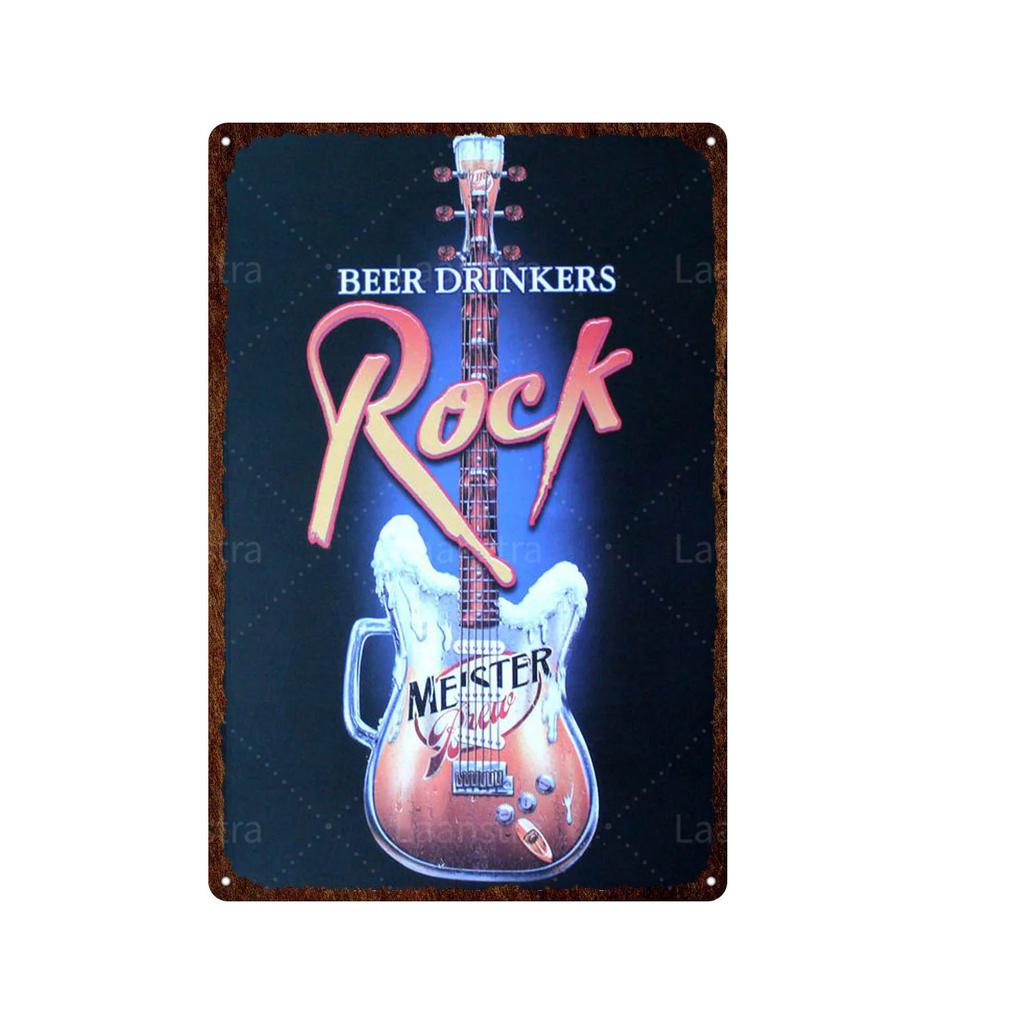Poker Shabby Vintage Posters Music Piano Guitar Metal Plate Tin Sign Different Style Wall Decor Iron Painting Poker Decor Art