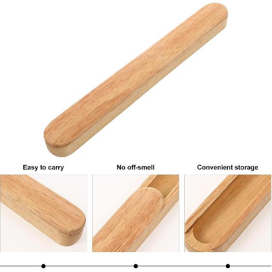 

Держатель для палочек для еды для путешествий, портативная коробка для палочек для еды, многоразовый деревянный футляр для переноски палочек для еды, футляр для столовых приборов для кемпинга, контейнеров для бенто