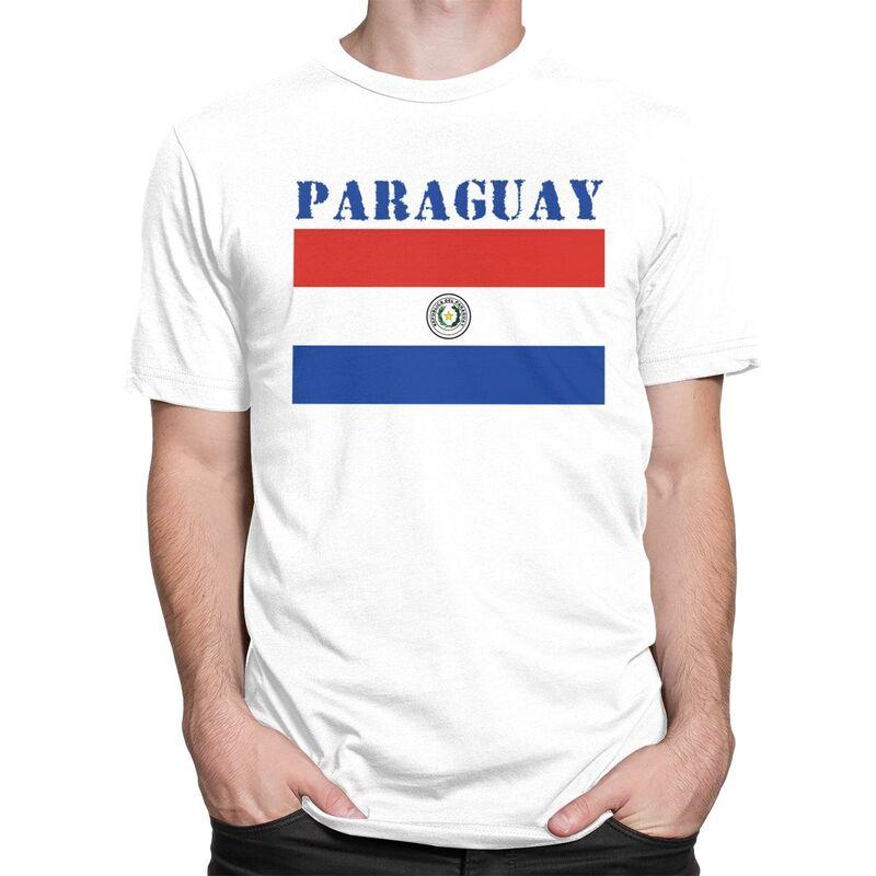 Custom Mens Paraguay Flag T Shirt Short Sleeves Cotton Tshirts Streetwear Tshirt Casual Tee Clothes