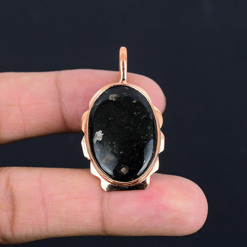 Gorgeous Nummite Gemstone Handmade Copper Jewelry Amazing Pendant For Love