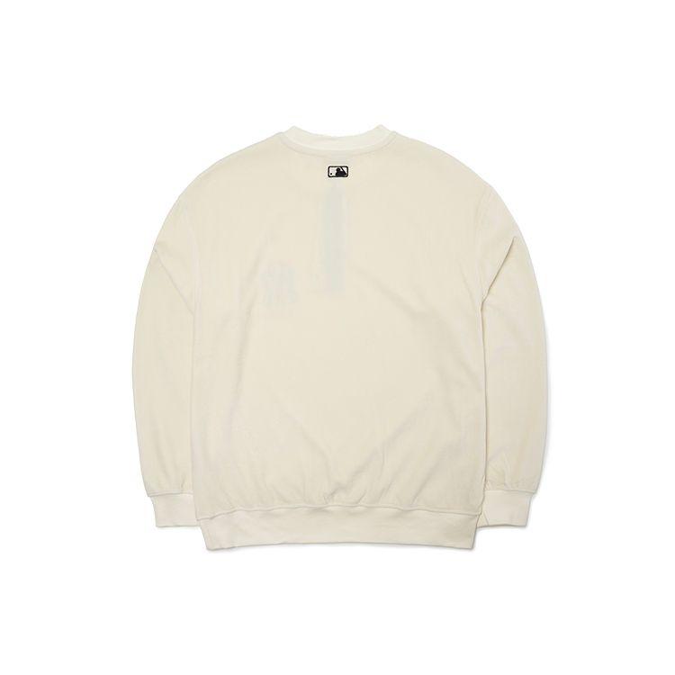 MLB Basic Logo New York Yankees Crew Neck Long Sleeve Sweatshirt Unisex sweatshirt White 3AMT00314-50CRS