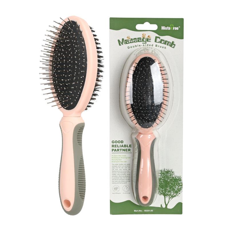 Double-sided Massage Combs for Cats Dogs Durable Multiple Bathing Grooming Pet Hair Remover with Comfort Handle Pets Accessories
