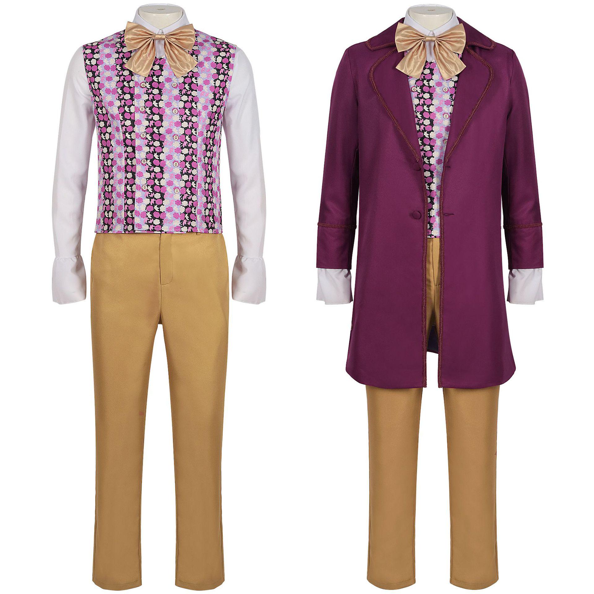 

Manyunyu Willy Wonka Chocolate Halloween Cosplay Costume Set (2024) L