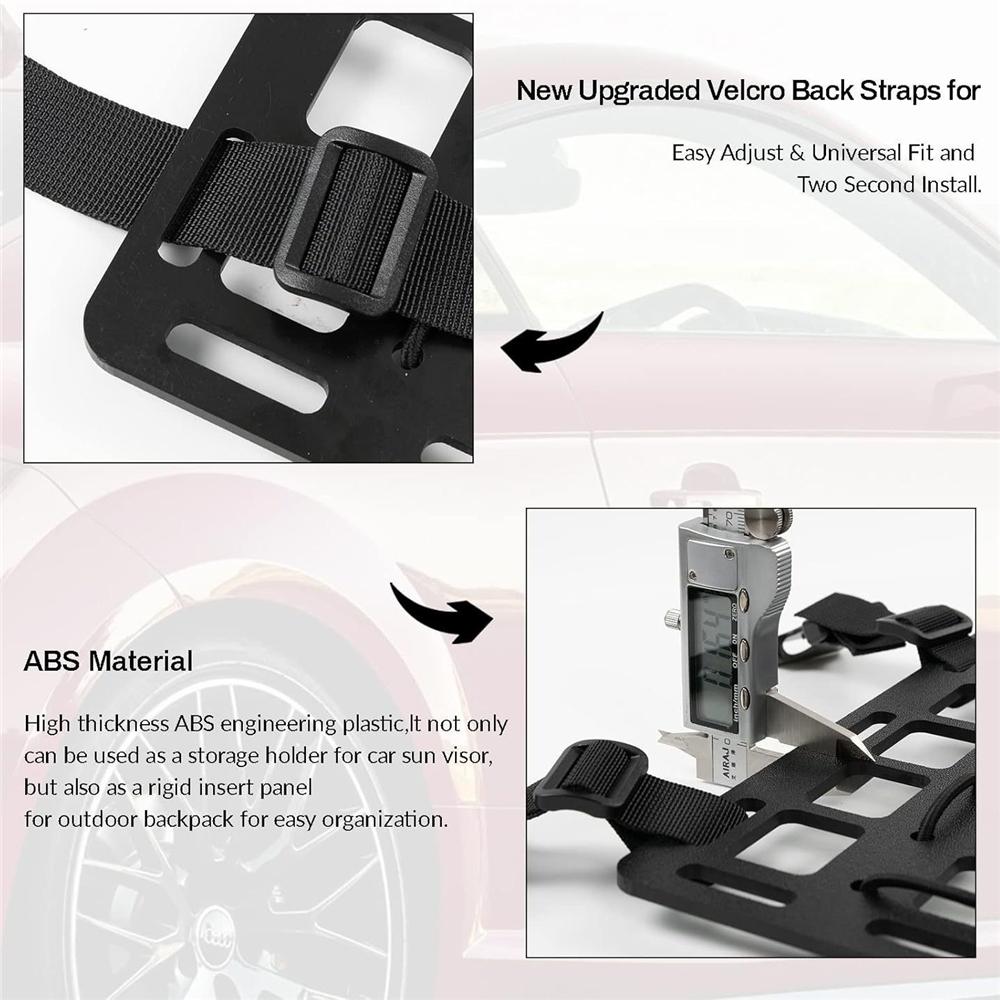 Tactical MOLLE Panel Rigid Car Headrest Shooting Gun Rifle Rack Bracket Storage