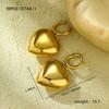 GEMCHIC Women's Heart Shape Stainless Steel Earrings Gold Silver Dangle Drop Jewelry